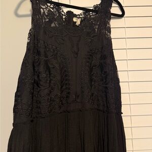 Rebellion Black Halter Midi Sundress